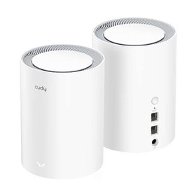 Cudy M1800 Pacote de 2 sistemas WiFi 6 Mesh AX1800 Dual Band - 1201Mbps em 5GHz, 574Mbps em 2,4GHz - 1x porta LAN 1000/100/10Mbp