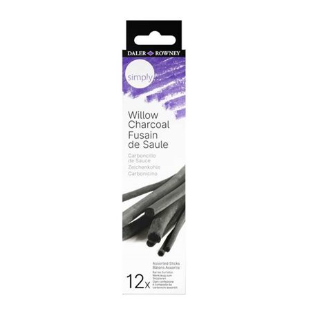 Daler Rowney Simply Pack de 12 carvões de salgueiro