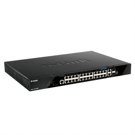 Switch gerenciado D-Link 20 portas Giga PoE + 4 portas 2,5G PoE + 2 portas 10G + 2 portas 10GSFP