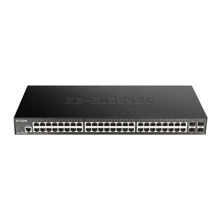 Switch semi-gerenciável D-Link 48 portas Gigabit + 4 portas 10G SFP