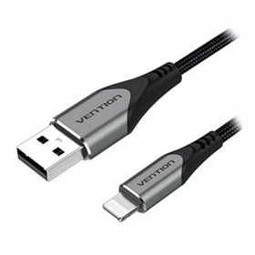 Cabo USB 2.0 Lightning Vention LABHF/ USB Macho - Lightning Macho/ Até 12W/ 480Mbps/ 1m/ Cinza