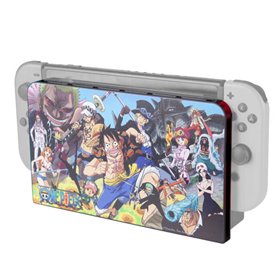 Capa protetora FR-TEC One Piece Nintendo Switch One Piece Dressrosa - Protege o Dock e evita arranhões - Inclui 6 slots para arm