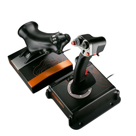 Alavanca e acelerador FR-TEC Raptor Mach1 Hotas compatível com PC - Joystick e acelerador - Controle de velocidade - Configuraçã
