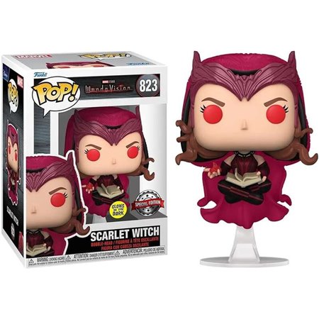 Funko Pop Marvel WandaVision Scarlet Witch Ed brilha no escuro - Figura de vinil - Altura 9cm aprox.