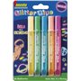 Imedio Glitter Glue "Glow in the Dark" Pacote de 5 Tubos de Cola Glitter 10ml - Glow in the Dark - Para Diferentes Materiais - T