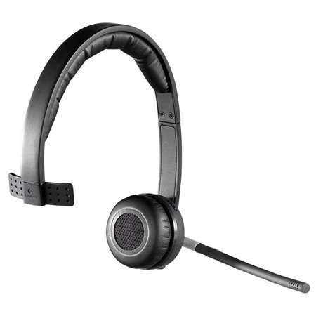 Fones de ouvido sem fio Logitech H820E Mono com microfone - Duração da bateria até 10 horas - Faixa de cabeça ajustável - Contro