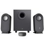 Alto-falantes Bluetooth Logitech Z407 2.1 - 80W - Subwoofer de 20W - Micro USB, entrada Jack de 3,5 mm - Controle sem fio - Cor 