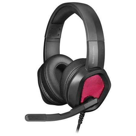 Fones de ouvido para jogos Mars Gaming MH320 com microfone dobrável - Iluminação RGB - Faixa de cabeça ajustável - Almofadas aco