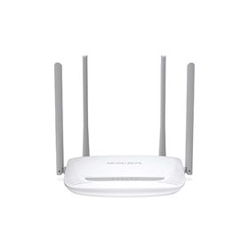 Roteador Mercusys Wireless N 300Mbps - 4 portas 10/100Mbps - 4 antenas 5dBi - Tecnologia 2x2 MIMO - Cobertura WiFi até 500m2