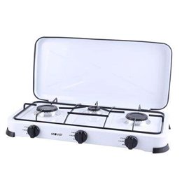 Fogão a Gás Muvip 3 Queimadores - Ignição Manual - Grelhas Removíveis - Tampa Protetora