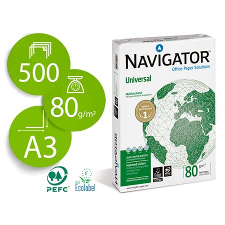 Papel Navigator A3 80gr 297x420mm (500 Folhas) Branco
