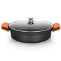 Caçarola baixa Orbegozo CDB 1032 - Alumínio fundido não deformável - Capacidade 5,9L - Cabos de silicone - Antiaderente Pfoa - A