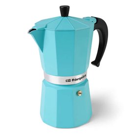 Máquina de café de alumínio Orbegozo KFV 1245 - Prepara 12 xícaras de café em minutos - Compatível com diferentes tipos de cozin
