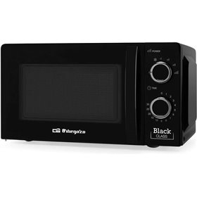 Microondas Orbegozo Mi 2117 - Capacidade 20L - Potência 700W - 6 níveis de potência - Temporizador 30min - Cor preta