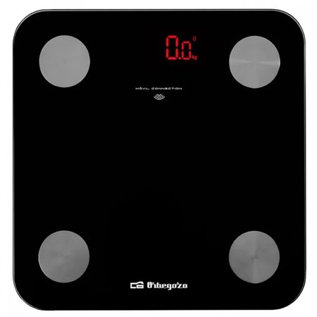 Balança Eletrônica de Banheiro Orbegozo PB 3000 - Design Cristal - Tela LED - Ativação Touch - Capacidade 180kg - Indicador de E