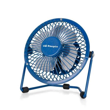 Orbegozo PW 1026 Mini Ventilador de mesa - Potente e silencioso - Conexão USB 2 em 1 - Lâminas de metal de 10 cm