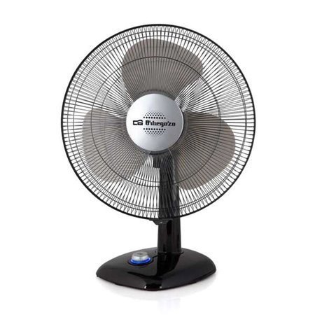 Ventilador de mesa Orbegozo TF 0134 - Fluxo de ar poderoso - Silencioso e seguro - Função de oscilação e inclinação - Controle d
