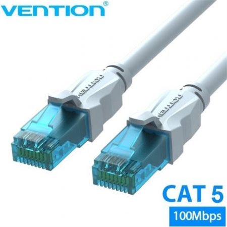 Cabo de Rede RJ45 UTP Vention VAP-A10-S2000 Cat.5e/ 20m/ Azul e Branco