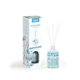 Ambientador de algodão Prady Mikado - frasco de vidro de 100 ml e varinhas difusoras