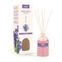 Ambientador Prady Lavender Mikado - Frasco de vidro de 100ml e varinhas difusoras