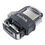 Sandisk Ultra Dual Drive m3.0 USB 3.0 e Micro USB Memory 32GB - Leitura de até 150MB/s - Transparente/Preto (Pendrive)