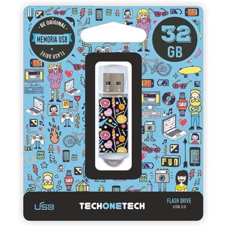 Memória TechOneTech Candy Pop USB 2.0 32GB (Pendrive)