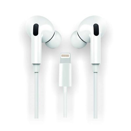 TechOneTech ear Fones de ouvido intra-auriculares Tech Hop Inner Lightning - Microfone integrado - Assistente de voz - Cabo de 1