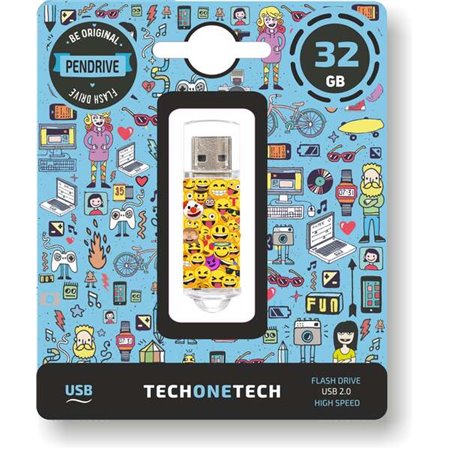 Memória TechOneTech Emojis USB 2.0 32GB (Pendrive)