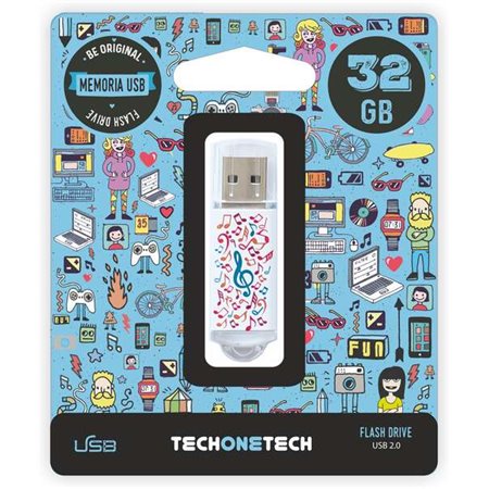 Memória TechOneTech Music Dream USB 2.0 32GB (Pendrive)