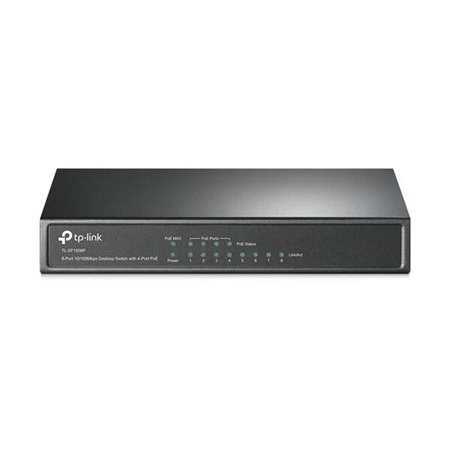 Switch PoE Desktop TP-Link com 8 portas a 10/100 Mbps