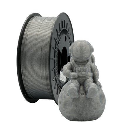 Filamento PLA GLITTER 3D - Diâmetro 1,75mm - Bobina de 1kg - Cor Prata