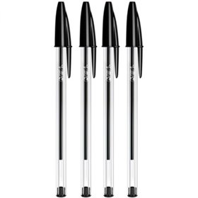 Esferográfica BIC Cristal Ball Point Preto 1mm 4un