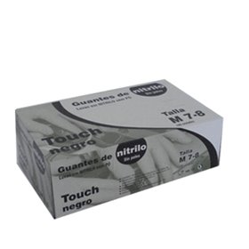 Luvas Nitrilo Tamanho M s/ Pó Preto 100un
