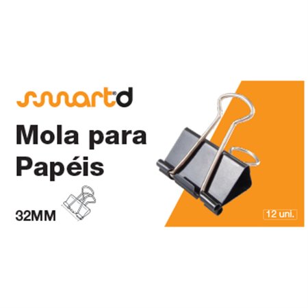 Molas para Papeis 32mm SmartD Cx 12un