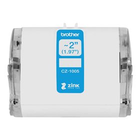 Rolo de etiquetas Brother CZ1005 Original de tamanho personalizado - 50 mm x 5 m de largura - Zero Ink