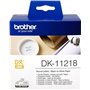 Brother DK11218 - Etiquetas circulares pré-cortadas originais - 24 mm de diâmetro - 1000 unidades - Texto preto sobre fundo bran