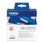 Brother DK22210 - Etiquetas originais de tamanho personalizado - Largura 29 mm x 30,48 metros - Texto preto sobre fundo branco
