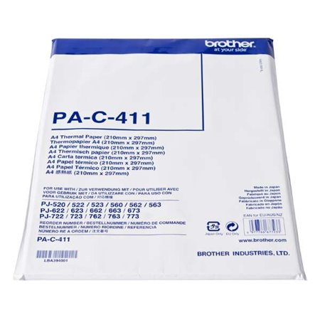 Brother PAC411 Pack de 100 folhas A4 de papel térmico original
