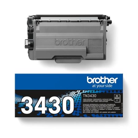 Toner original preto Brother TN3430