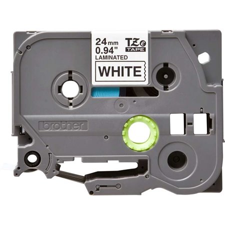 Etiquetas laminadas original Brother TZe251 - Texto preto em fundo branco - Largura 24 mm x 8 metros