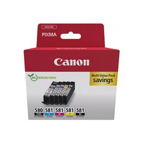 Tinteiros originais Canon PGI580/CLI581, Pack de 5 unidades - 2078C007