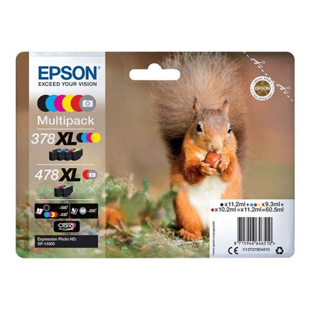 Epson 378XL/478XL 6-Pack Tinteiros originais - C13T379D4010