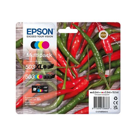 Epson 503XL/503 Tinteiro original Pack de 4 - C13T09R94010