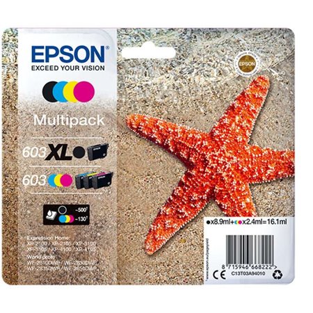 Epson 603XL/603 4-Pack Tinteiros originais - C13T03A94010
