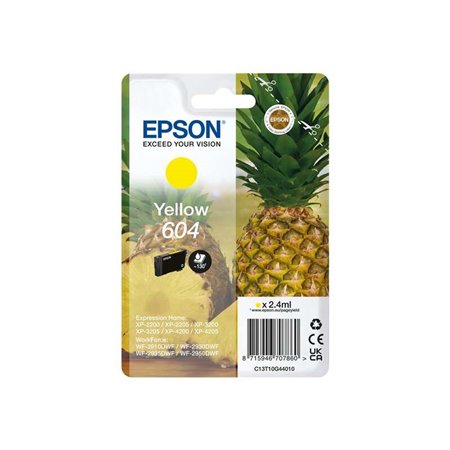 Tinteiro original Epson 604 amarelo - C13T10G44010