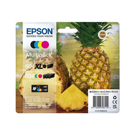 Epson 604XL/604 Pack de 4 Tinteiros originais - C13T10H94010