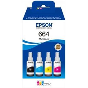 Epson 664 Pack de 4 frascos de tinta originais C13T664640