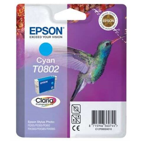 Tinteiro original Epson T0802 Ciano - C13T08024011