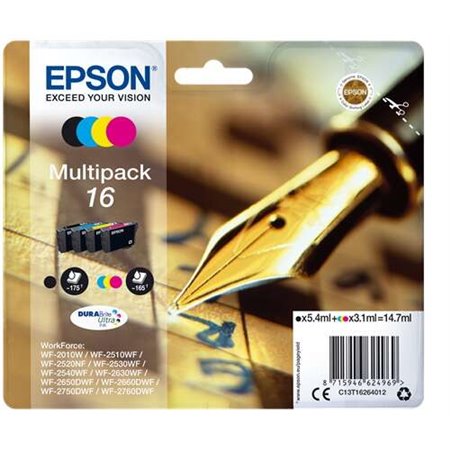 Epson T1626 Pack de 4 Tinteiros originais - C13T16264012