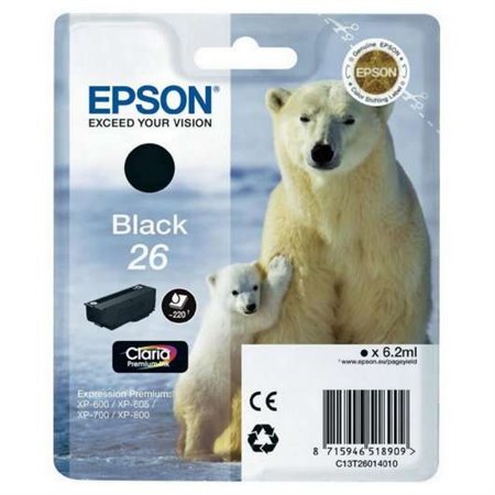 Tinteiro original Epson T2601 (26) Preto - C13T26014012